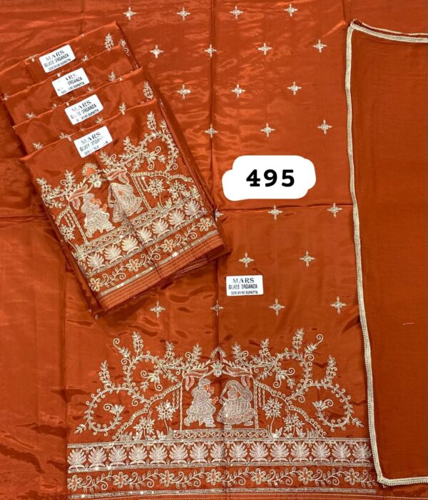 SCAK Glass Top Nazneen Dupatta Unstitched Suits