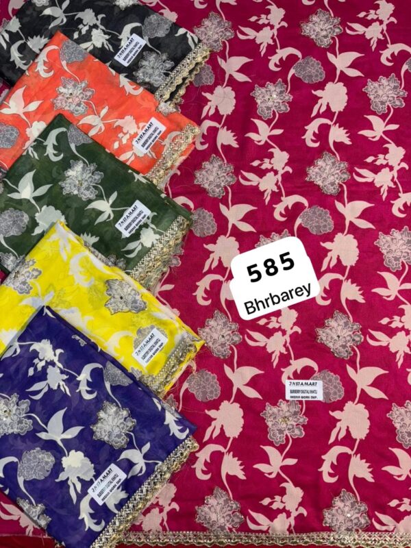 SCAK Burberry Top Nazneen Dupatta Unstitched Suits