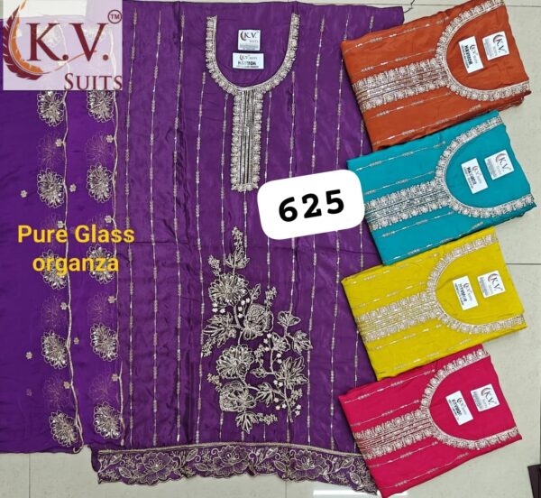 Jagbandhu Glass Top Nazneen Dupatta Unstitched Suits