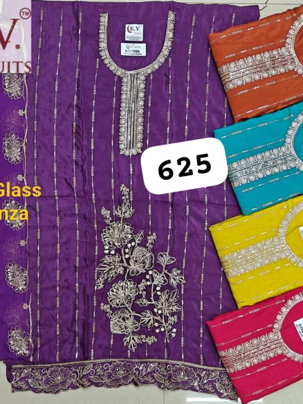 Jagbandhu Glass Top Nazneen Dupatta Unstitched Suits