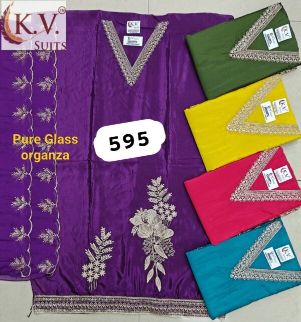 KV Glass Top Nazneen Dupatta Unstitched Suits