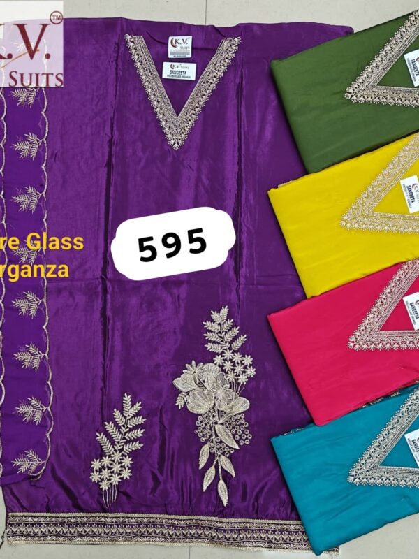 KV Glass Top Nazneen Dupatta Unstitched Suits