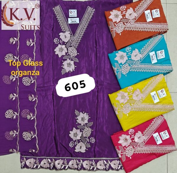 KV Glass Top Nazneen Dupatta Unstitched Suits