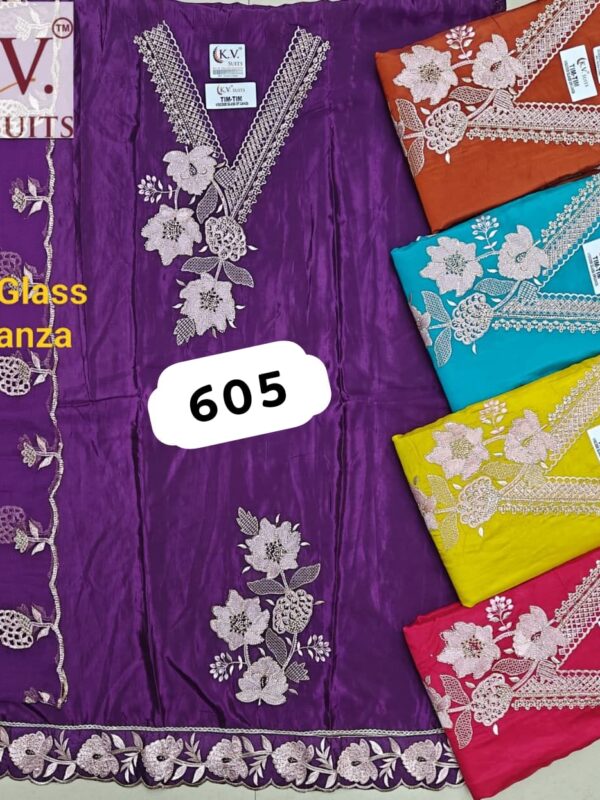 245165 KV Glass Top Nazneen Dupatta Unstitched Suits