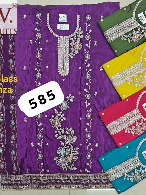 245174 KV Glass Top Nazneen Dupatta Unstitched Suits