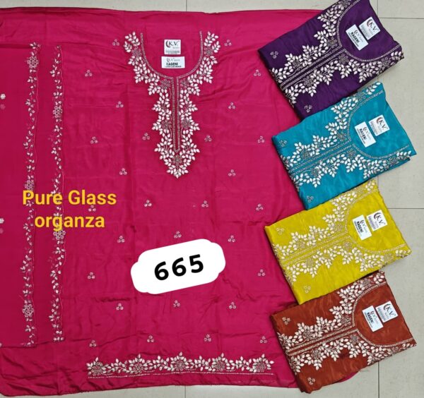 KV Glass Top Nazneen Dupatta Unstitched Suits