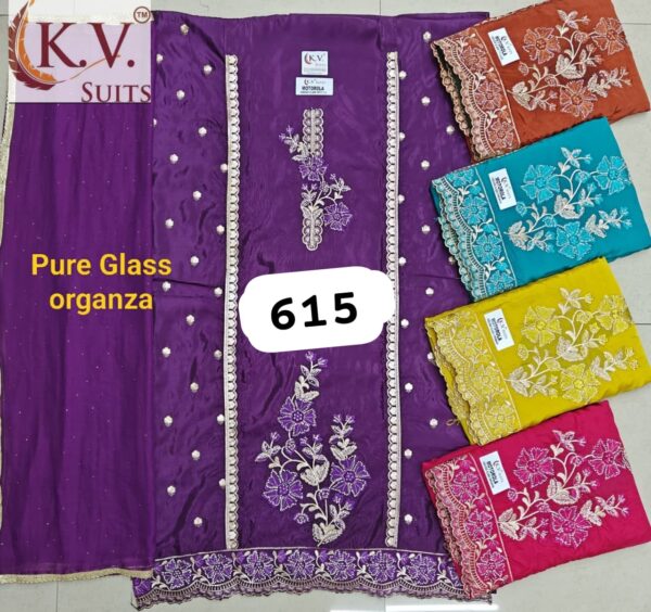 KV Glass Top Nazneen Dupatta Unstitched Suits