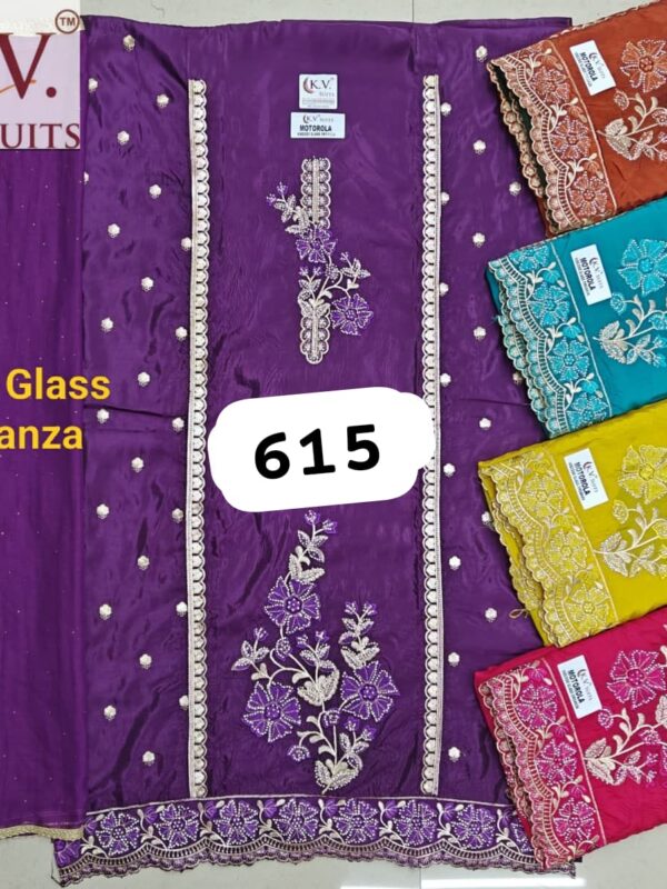 KV Glass Top Nazneen Dupatta Unstitched Suits