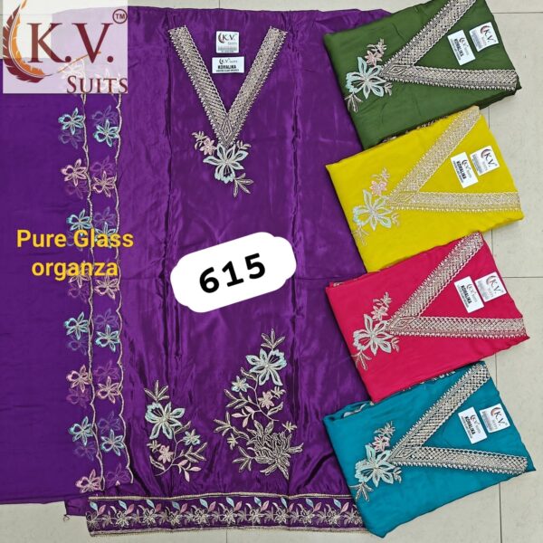 KV Glass Top Nazneen Dupatta Unstitched Suits
