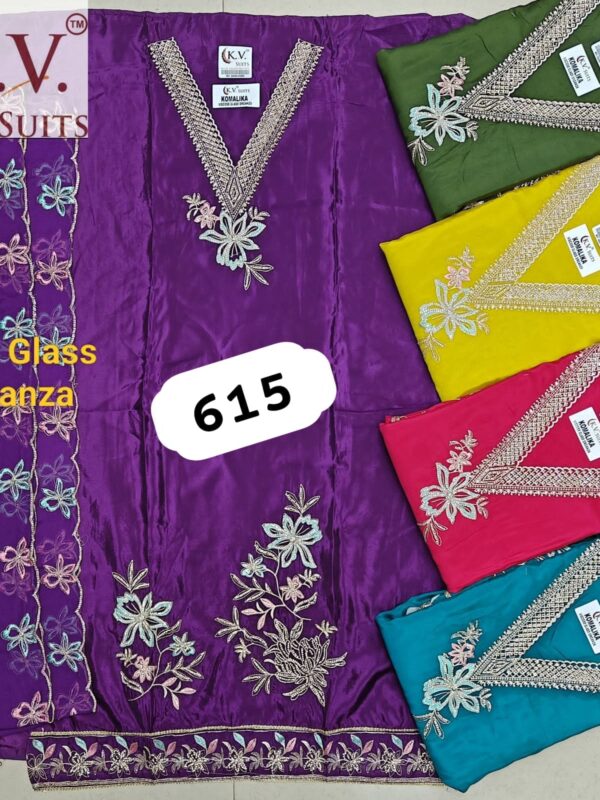 245186 KV Glass Top Nazneen Dupatta Unstitched Suits