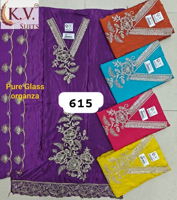 KV Glass Top Nazneen Dupatta Unstitched Suits
