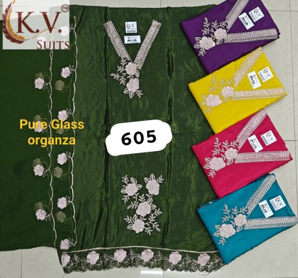 KV Glass Top Nazneen Dupatta Unstitched Suits
