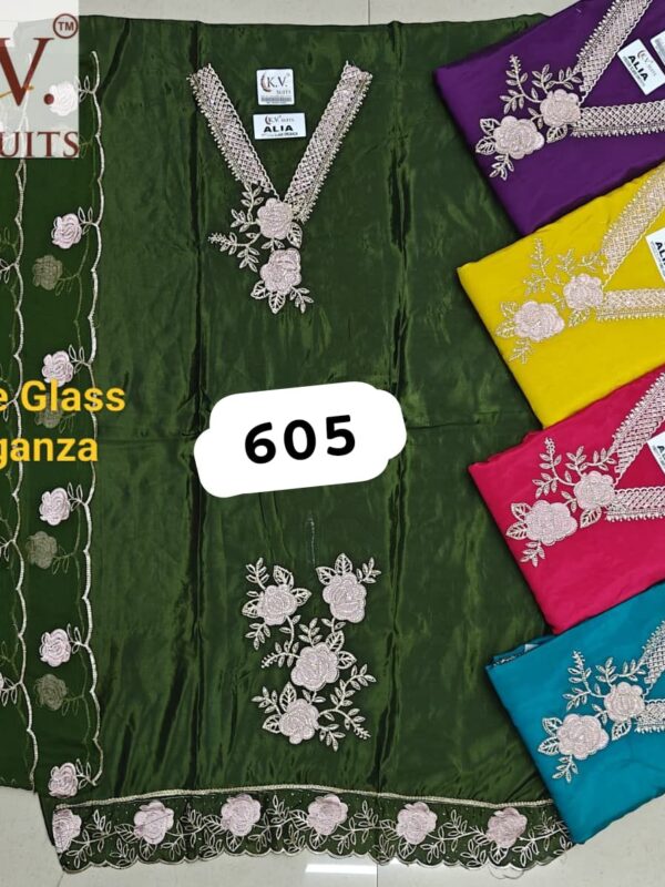 KV Glass Top Nazneen Dupatta Unstitched Suits