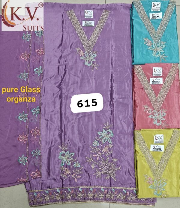KV Glass Top Nazneen Dupatta Unstitched Suits