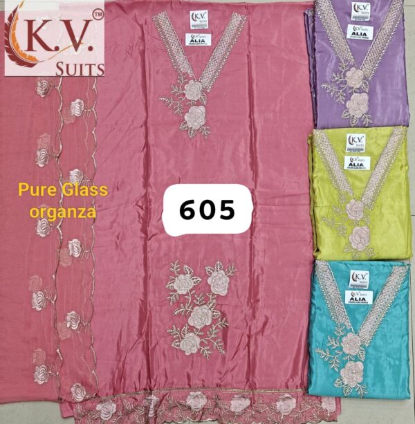 KV Glass Top Nazneen Dupatta Unstitched Suits