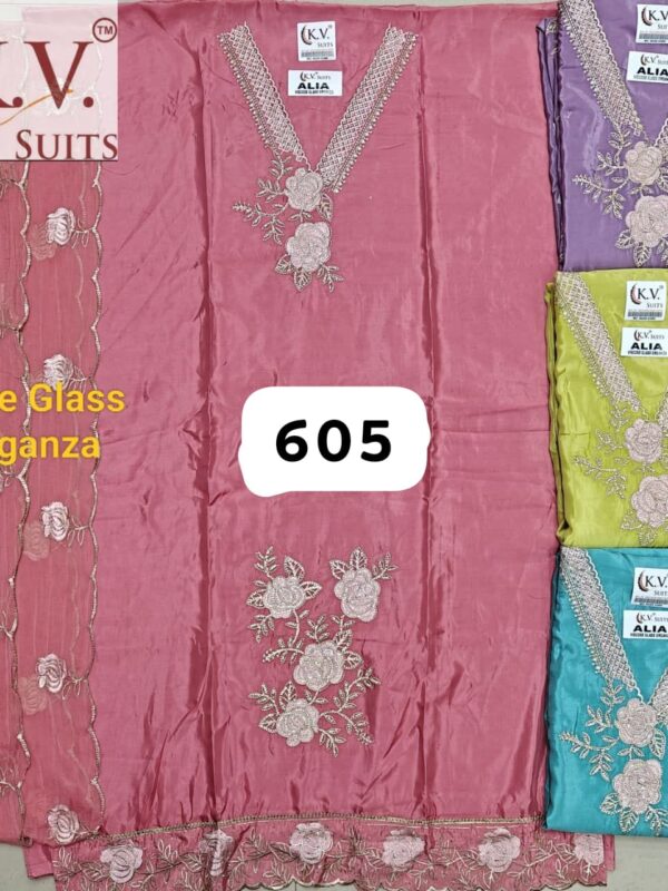 KV Glass Top Nazneen Dupatta Unstitched Suits