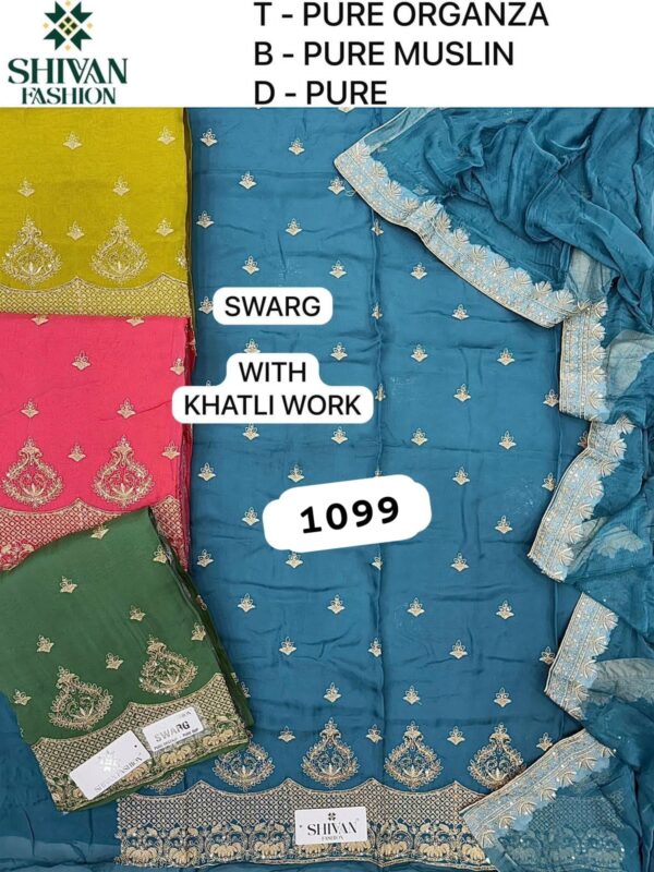 Shivansh Organza Top Pure Chiffon Dupatta Unstitched Suits