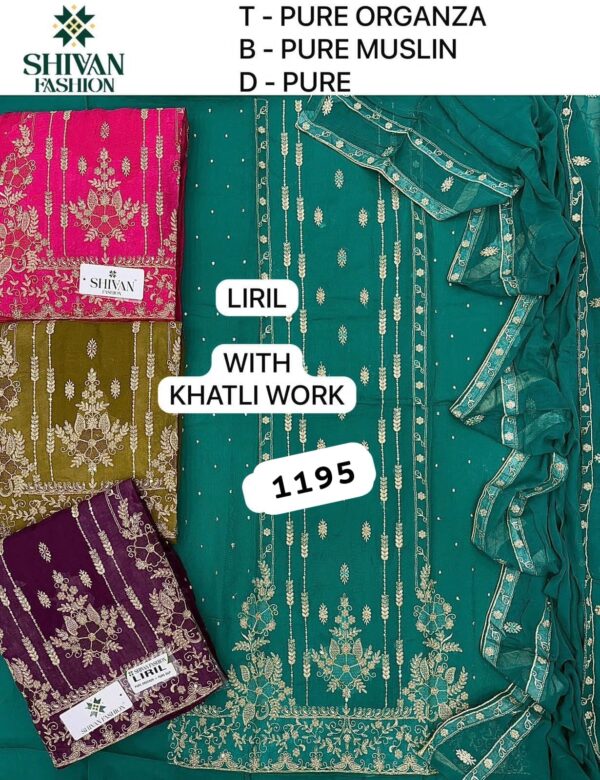 252240 Shivansh Organza Top Pure Chiffon Dupatta Unstitched Suits