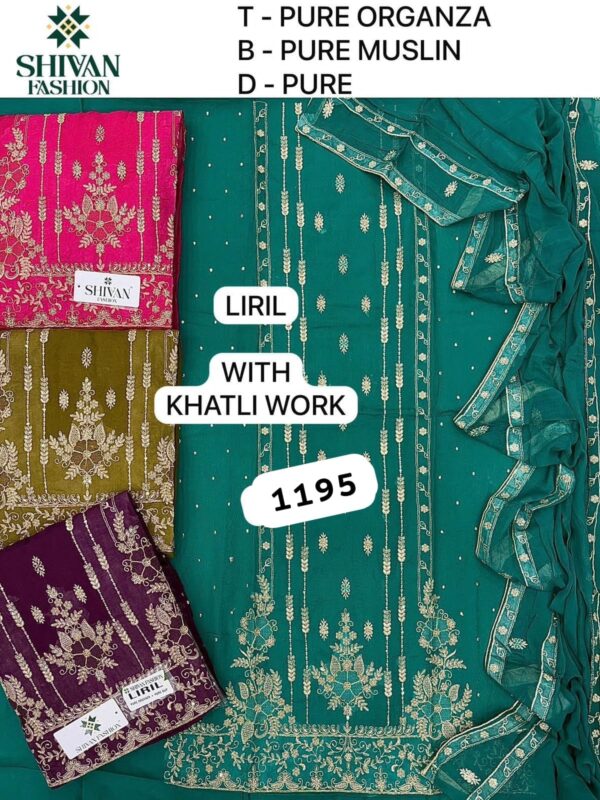 Shivansh Organza Top Pure Chiffon Dupatta Unstitched Suits