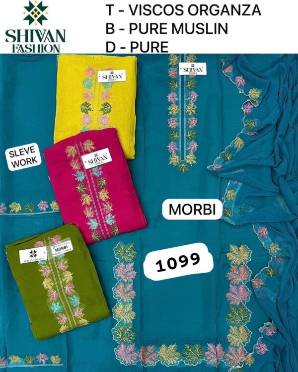 Shivansh Organza Top Pure Chiffon Dupatta Unstitched Suits