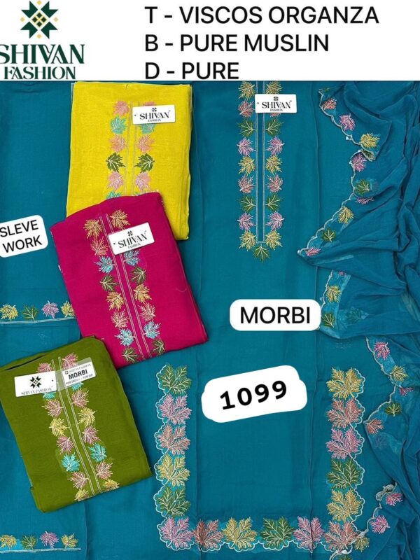 252252 Shivansh Organza Top Pure Chiffon Dupatta Unstitched Suits