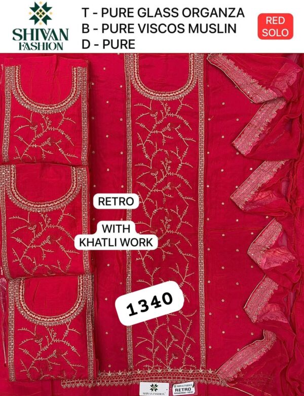 252267 Shivansh Organza Top Pure Chiffon Dupatta Unstitched Suits