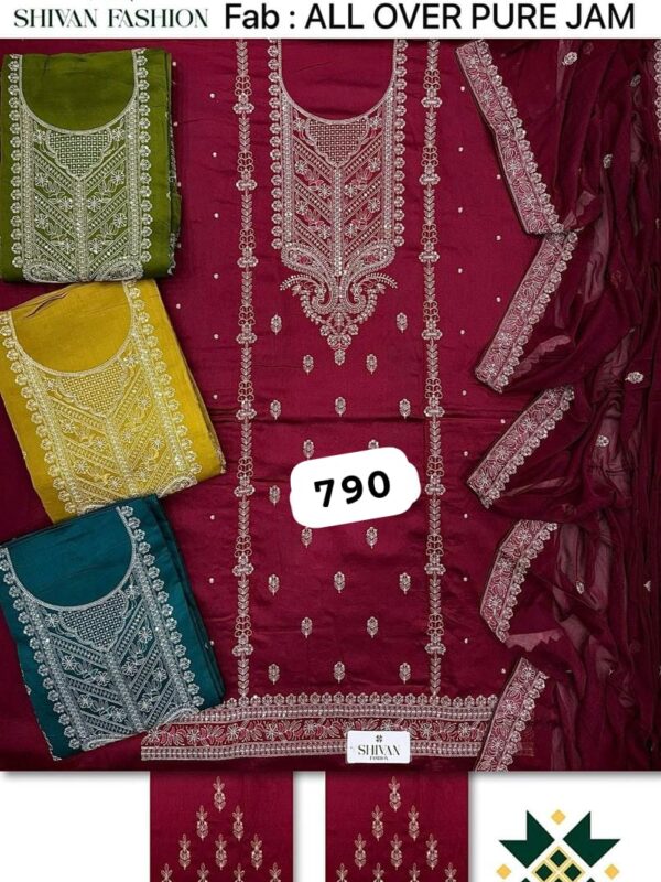 252290 Shivansh Jaam Top Pure Chiffon Dupatta Unstitched Suits