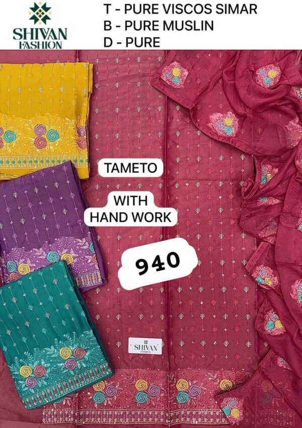 252293 Shivansh Shimmer Top Pure Chiffon Dupatta Unstitched Suits