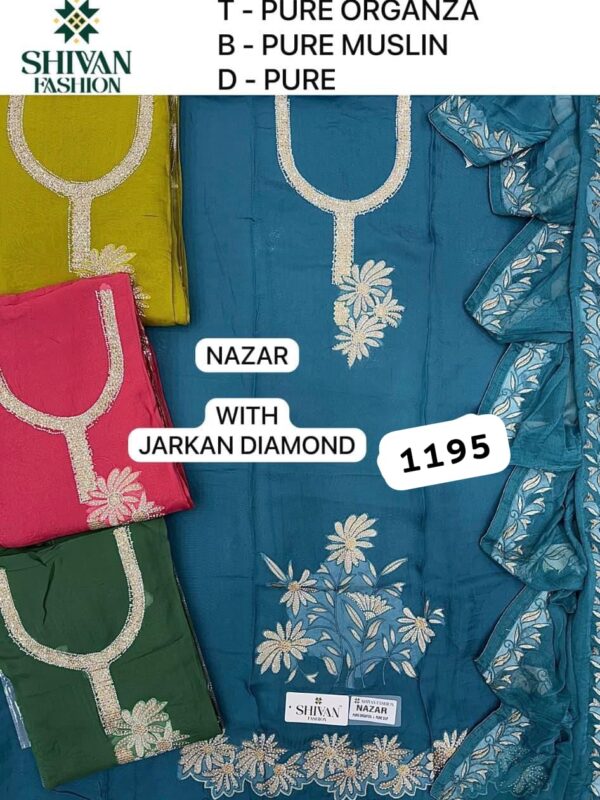 252305 Shivansh Organza Top Pure Chiffon Dupatta Unstitched Suits