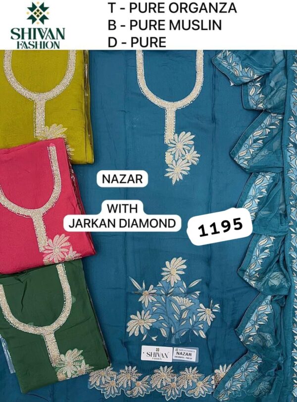 252305 Shivansh Organza Top Pure Chiffon Dupatta Unstitched Suits
