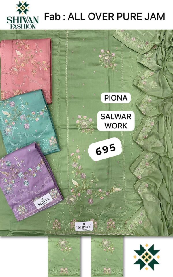 Shivansh Jaam Top Pure Chiffon Dupatta Unstitched Suits