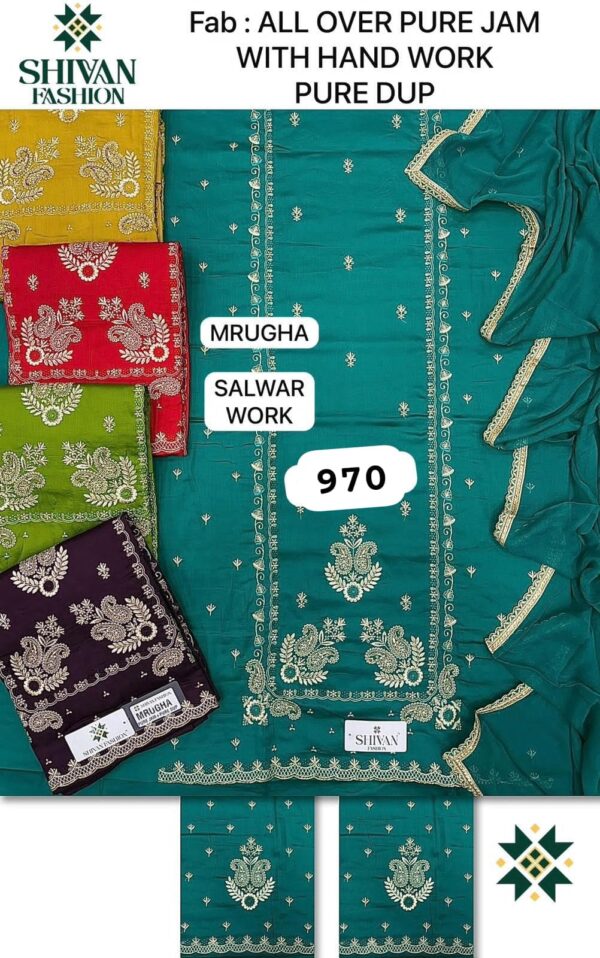 Shivansh Jaam Top Pure Chiffon Dupatta Unstitched Suits