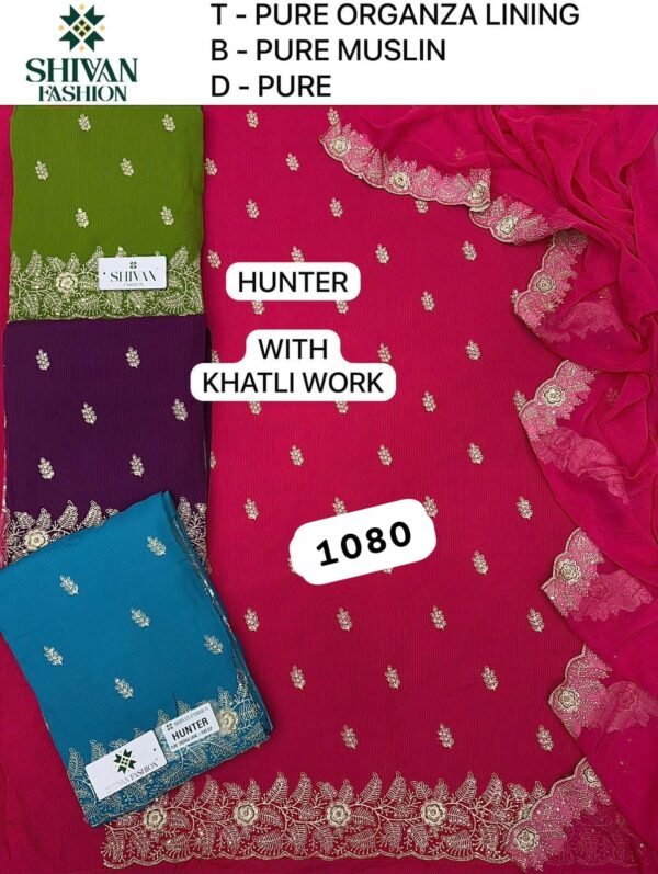 252320 Shivansh Organza Top Pure Chiffon Dupatta Unstitched Suits