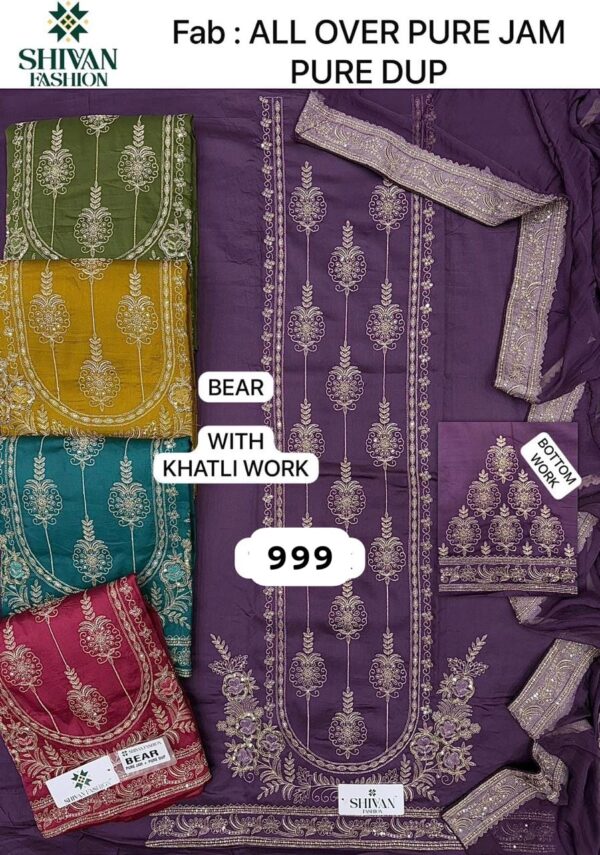 Shivansh Jaam Top Pure Chiffon Dupatta Unstitched Suits