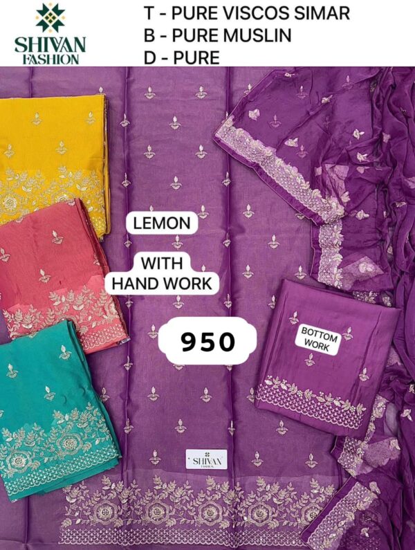 Shivansh Shimmer Top Pure Chiffon Dupatta Unstitched Suits