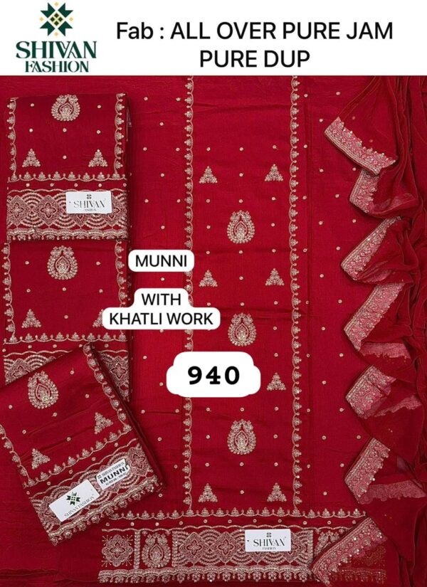 252353 Shivansh Jaam Top Pure Chiffon Dupatta Unstitched Suits