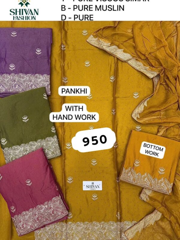 252382 Shivansh Shimmer Top Pure Chiffon Dupatta Unstitched Suits