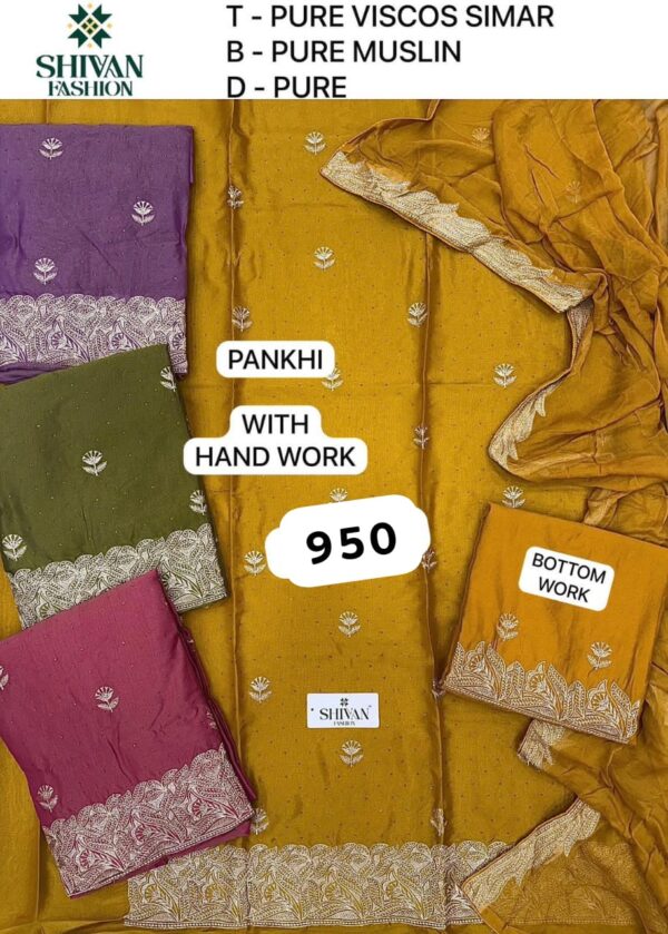 252382 Shivansh Shimmer Top Pure Chiffon Dupatta Unstitched Suits