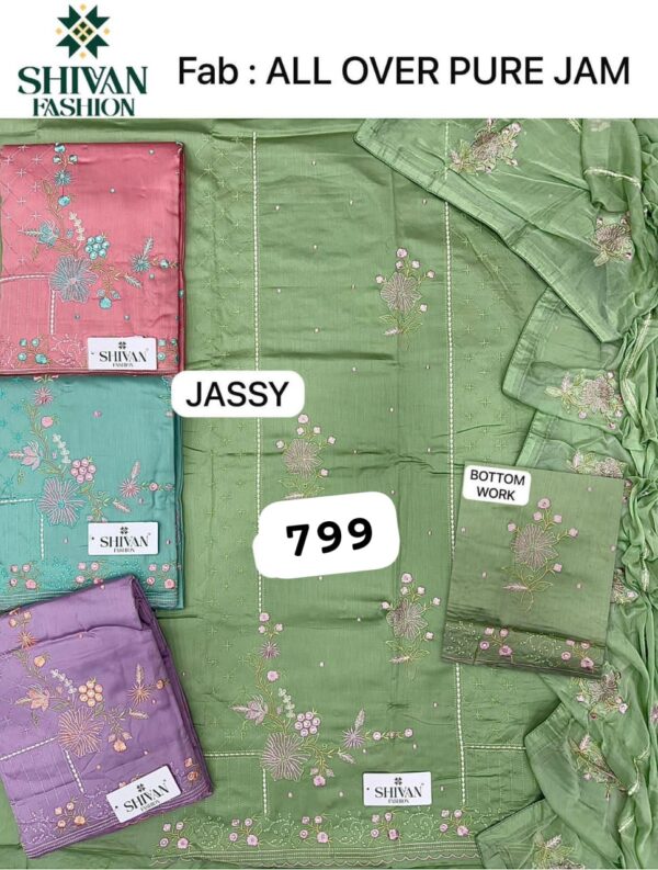 Shivansh Jaam Top Nazneen Dupatta Unstitched Suits