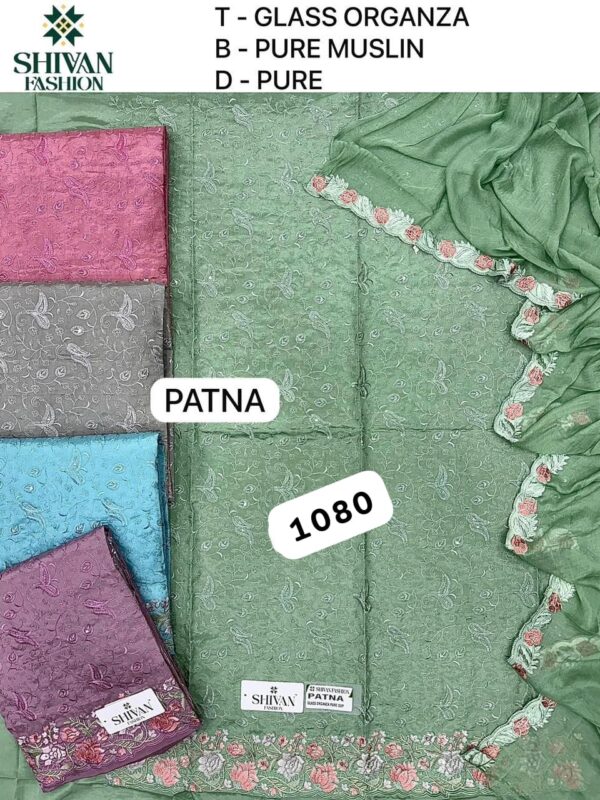 Shivansh Organza Top Pure Chiffon Dupatta Unstitched Suits