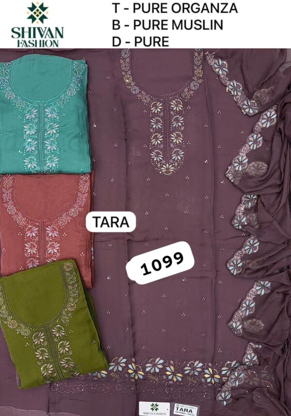 Shivansh Organza Top Pure Chiffon Dupatta Unstitched Suits