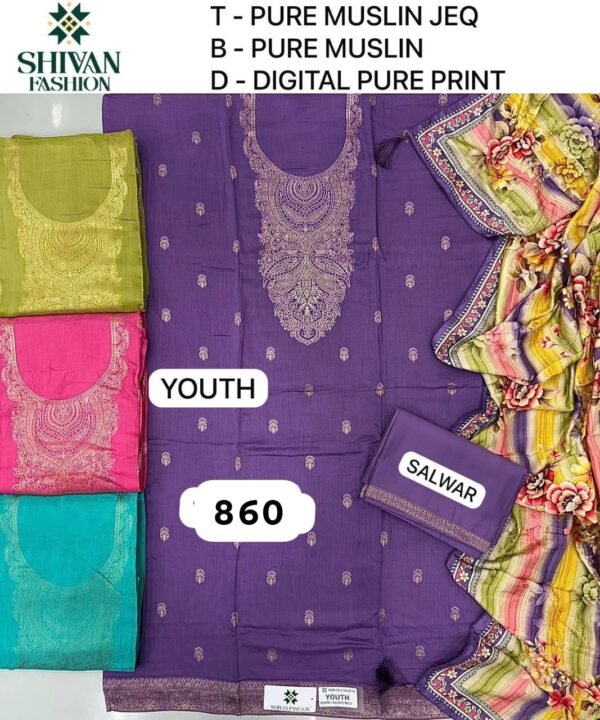 Shivansh Muslin Top Muslin Dupatta Unstitched Suits