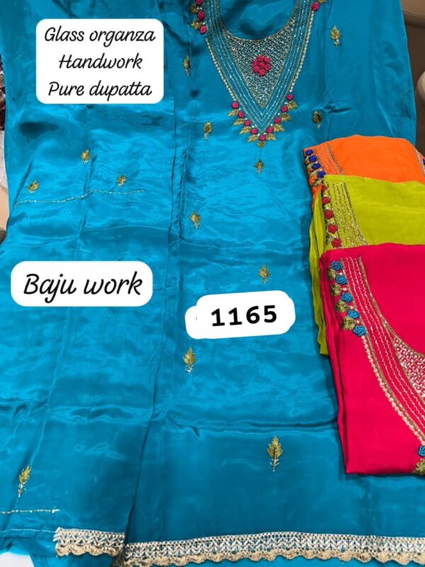 SCAK Organza Top Pure Chiffon Dupatta Unstitched Suits