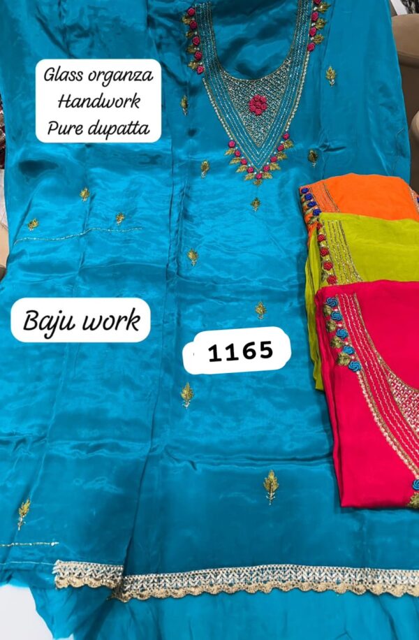 SCAK Organza Top Pure Chiffon Dupatta Unstitched Suits