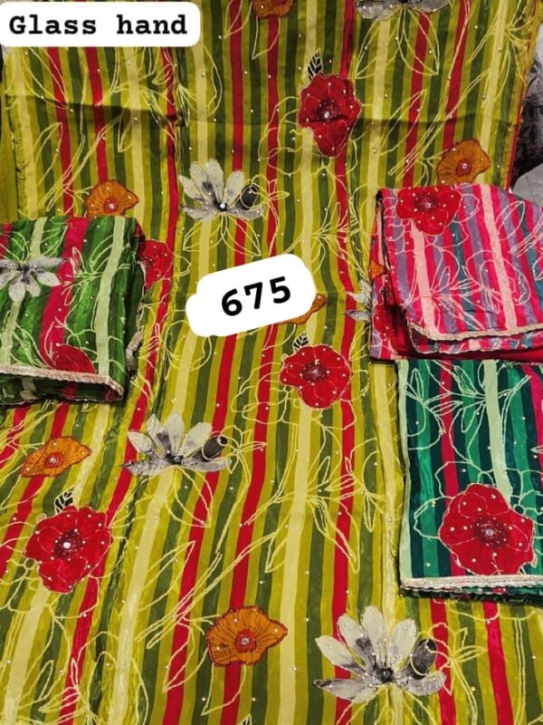 SCAK Glass Top Nazneen Dupatta Unstitched Suits