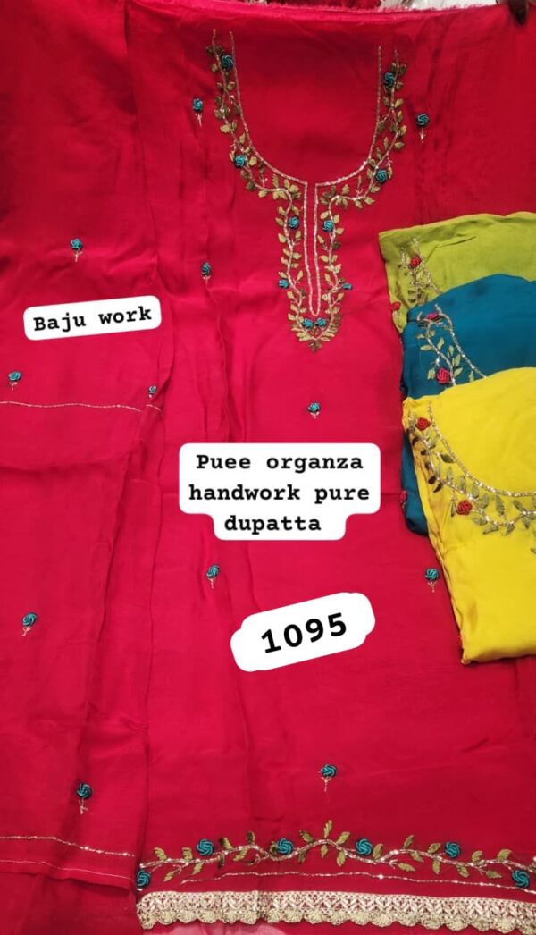 SCAK Organza Top Pure Chiffon Dupatta Unstitched Suits