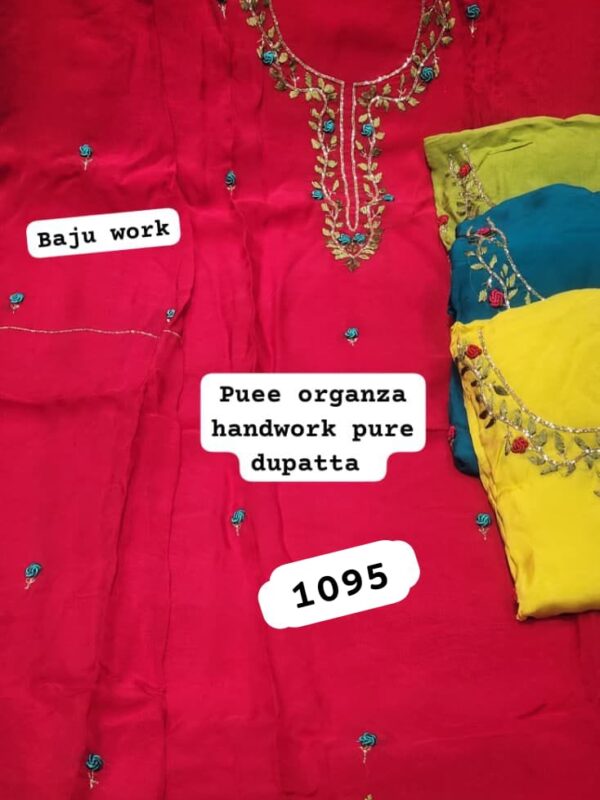 SCAK Organza Top Pure Chiffon Dupatta Unstitched Suits