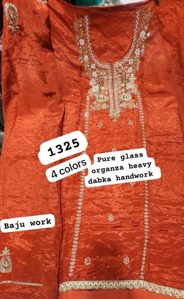 252718 SCAK Glass Top Pure Chiffon Dupatta Unstitched Suits