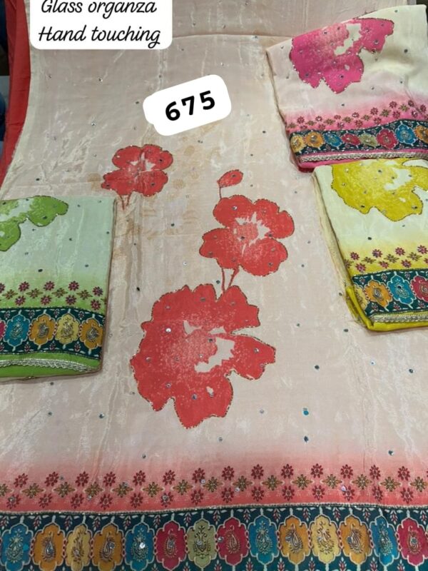 252728 SCAK Organza Top Nazneen Dupatta Unstitched Suits