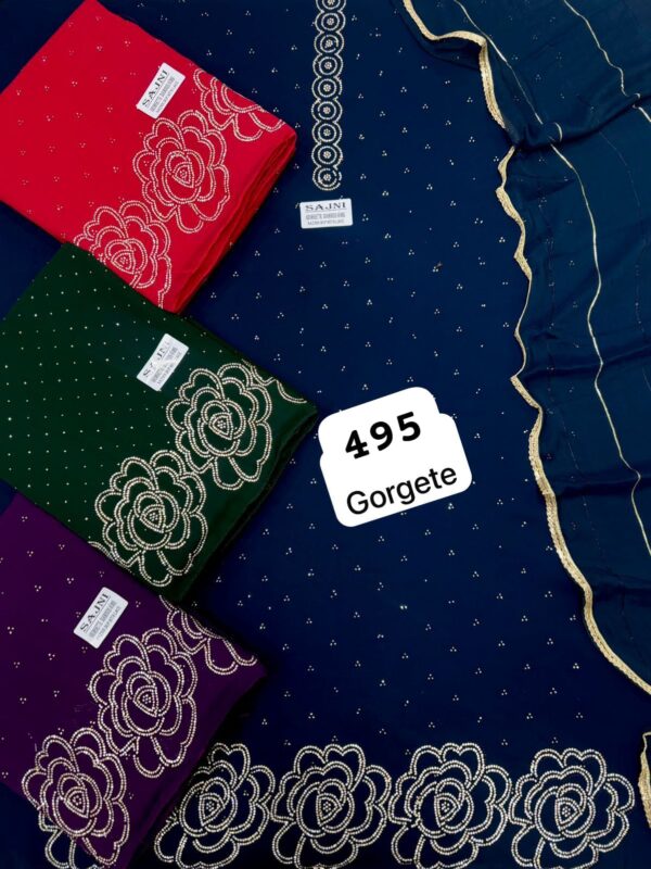 SCAK Georgette Top Nazneen Dupatta Unstitched Suits